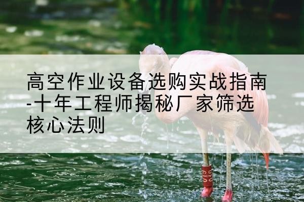 桓台剪叉式升降机厂家-高空作业设备选购实战指南-十年工程师揭秘厂家筛选核心法则