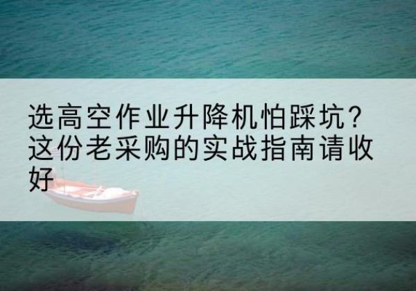 桓台高空作业升降机厂家推荐-选高空作业升降机怕踩坑？这份老采购的实战指南请收好