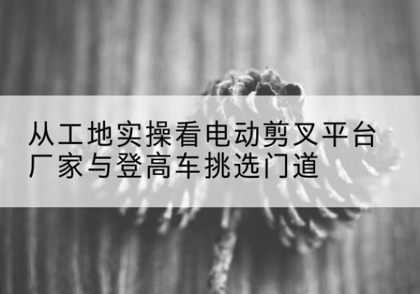 桓台电动剪叉升降平台厂家-从工地实操看电动剪叉平台厂家与登高车挑选门道